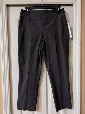 Tribal Womens Stretch Pull On Capri Pant Charcoal Gray NWT Size 8P